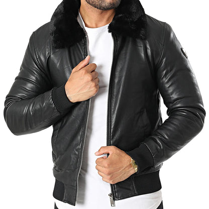 BLOUSON SIMILI CUIR