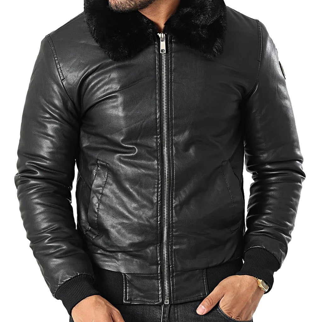 BLOUSON SIMILI CUIR