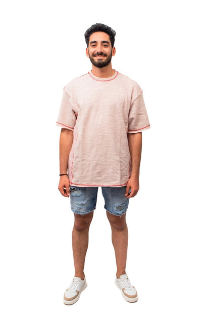 T-SHIRT HOMME ROSE