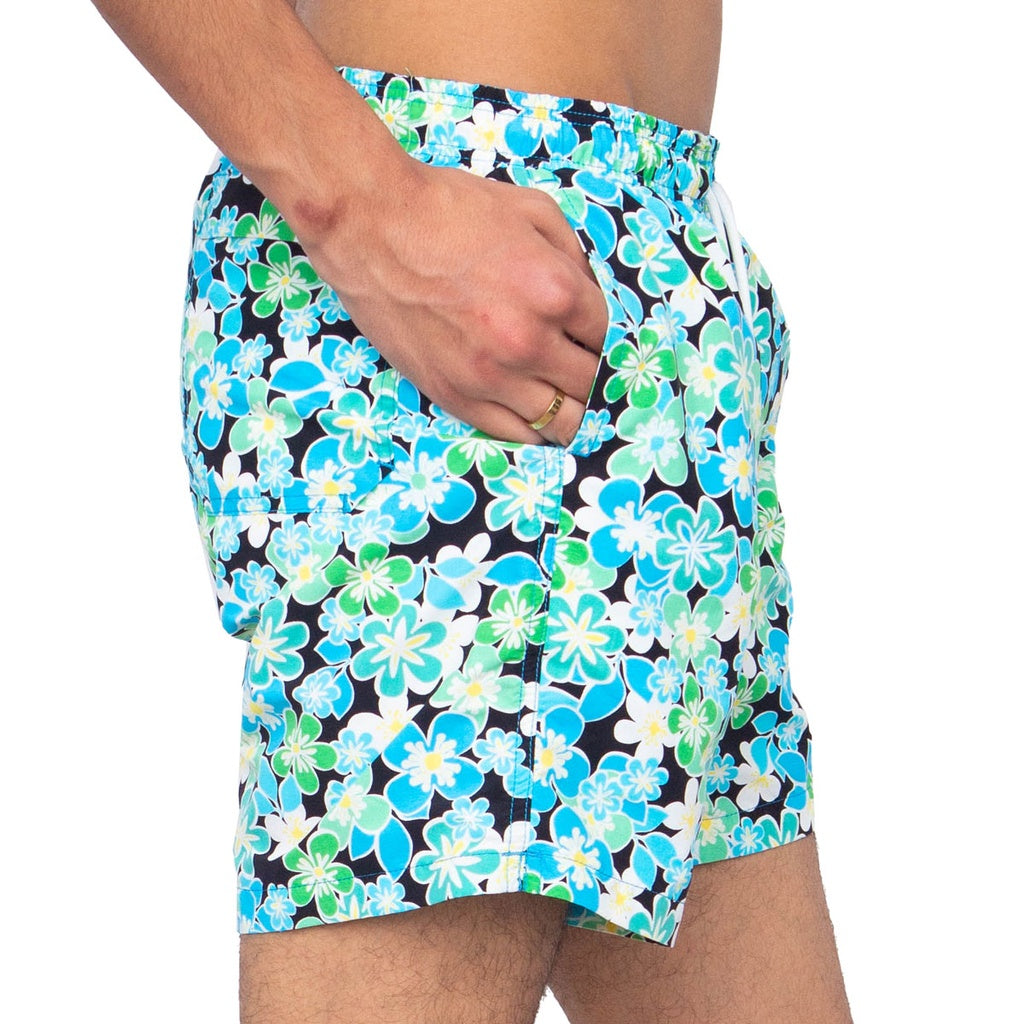 SHORT DE PLAGE FLEURIE HOMME