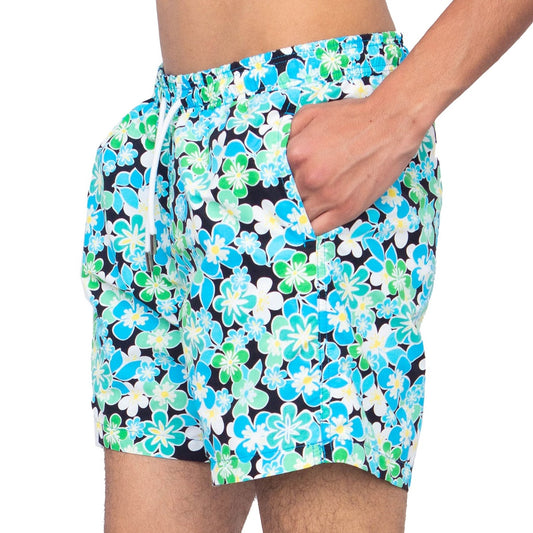 SHORT DE PLAGE FLEURIE HOMME