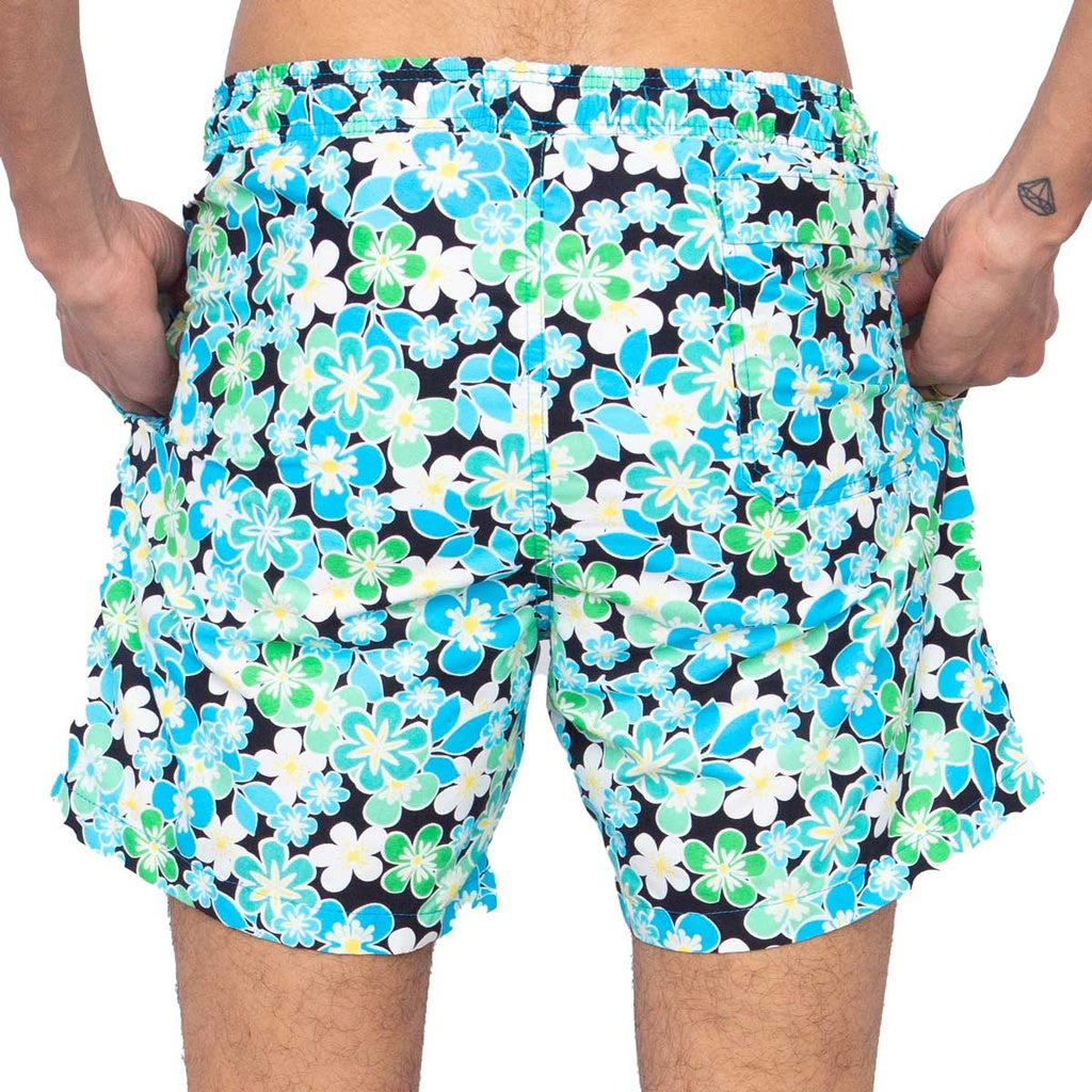 SHORT DE PLAGE FLEURIE HOMME